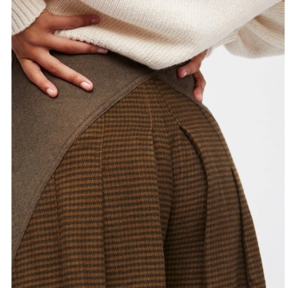 Free People Carina Mixed Menswear Wide Leg Palazzo Pants - Picture 7 of 11